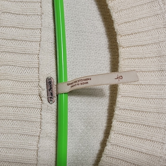 FREE PEOPLE Multi-coloured Sleeves Top Size L Cream - Picture 2 of 6